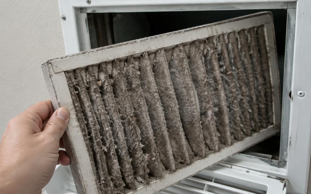 Filters that look grey within weeks of changing