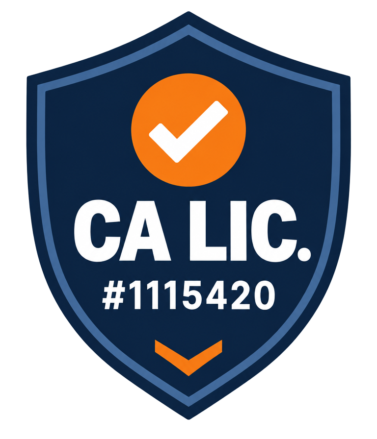 California state license shield badge, CSLB license number 1115420
