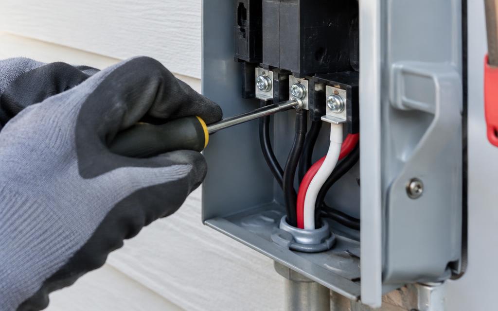Electrical connections checked and tightened