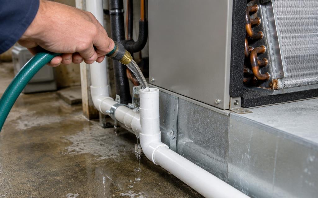 Condensate drain cleared